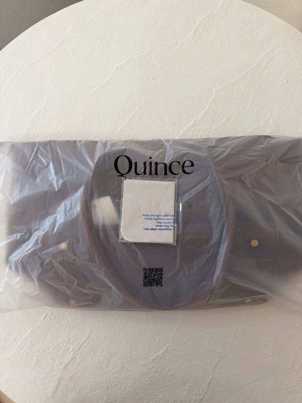 Quince Hudson Suede Tote Bag in Cognac Brown Brand New with Tag - Picture 6 of 7
